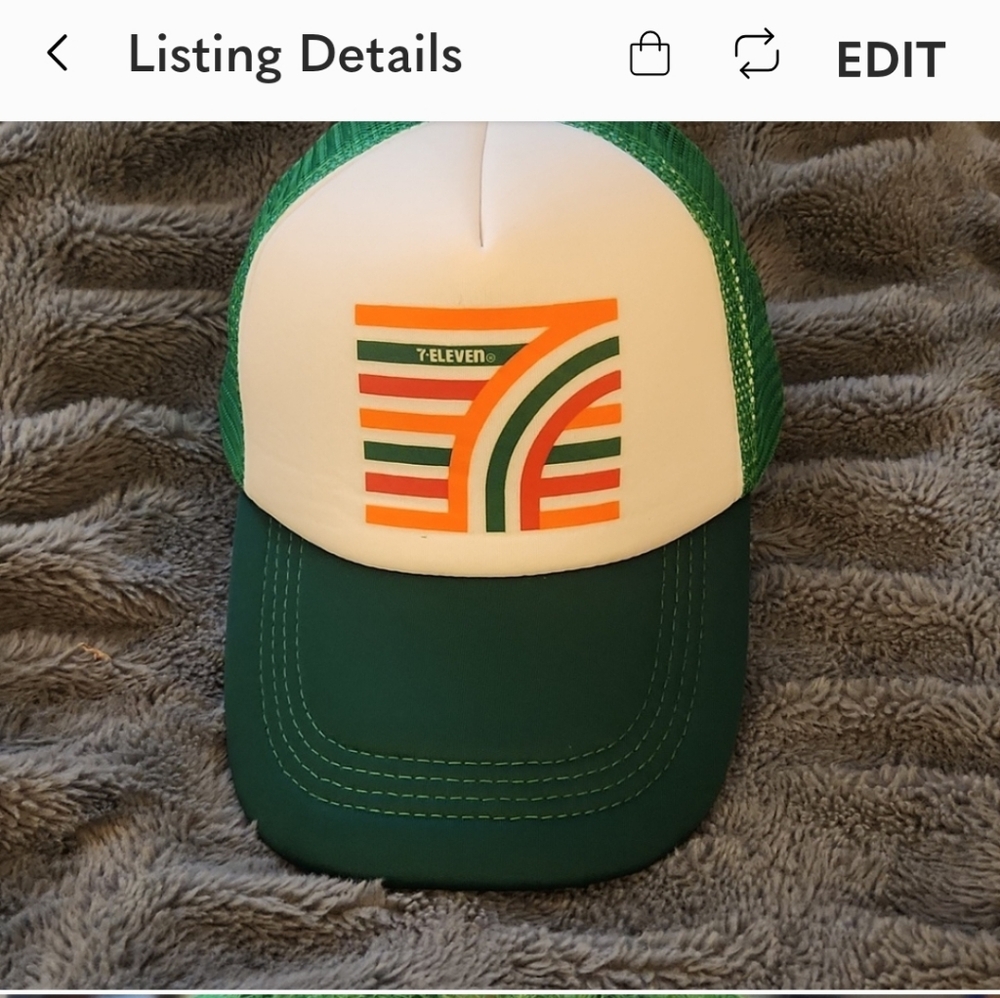 Green and White 711 Trucker Hat